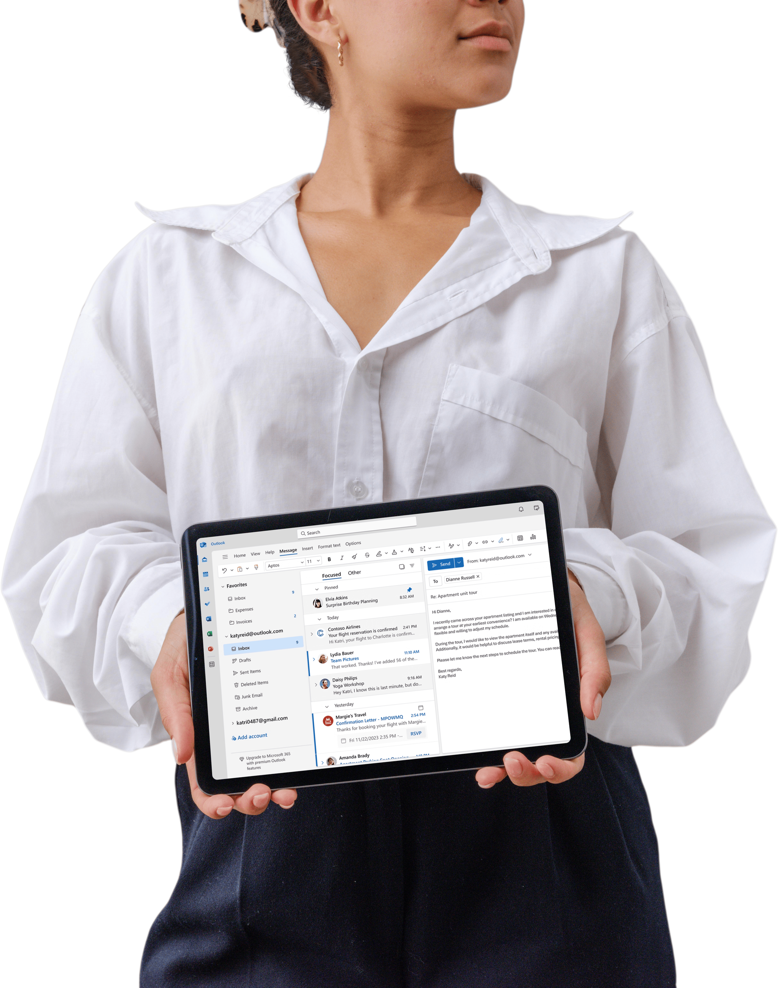 Microsoft 365 on tablet